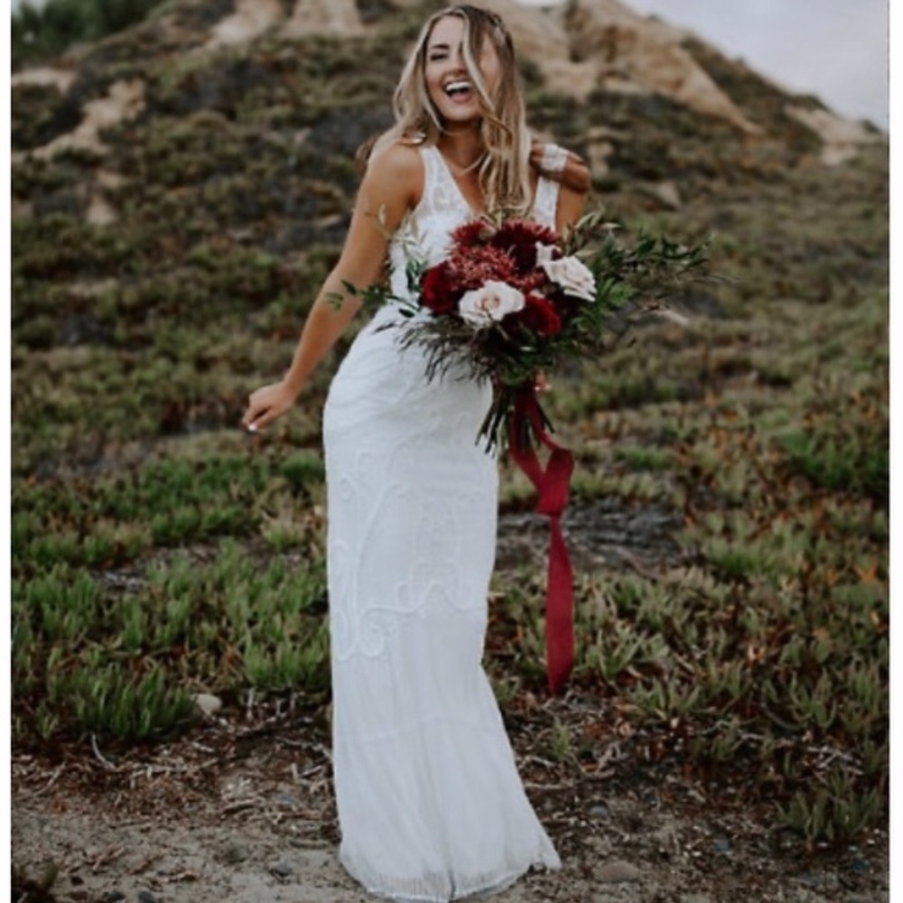BHLDN Beaded Sorrento Wedding Dress - Picture 2 of 15